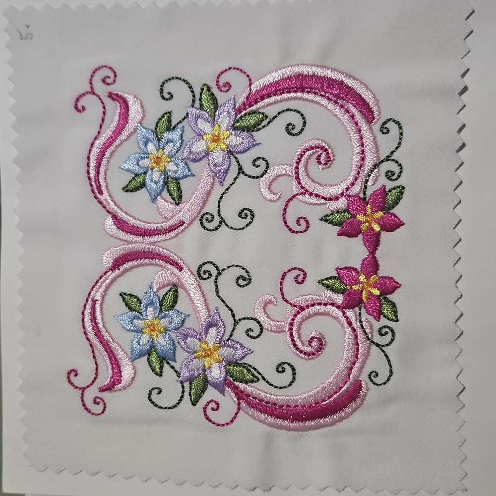 Handmade machine embroidery patch